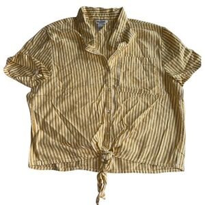 Arizona‎ Jean Company Mustard Striped Shirt